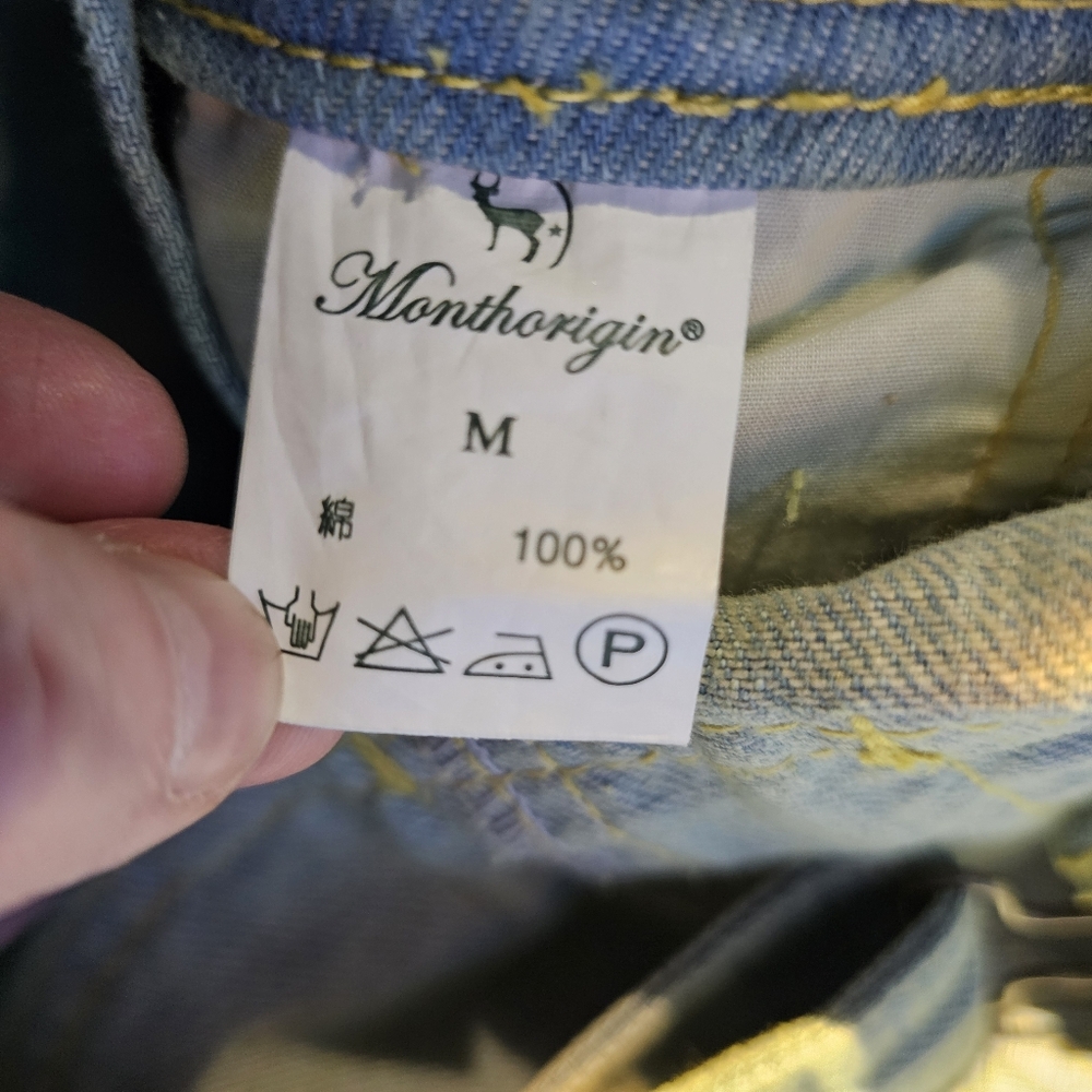 Dropped Crotch Oversized Baggy Blue Denim Overalls - Picture 14 of 15